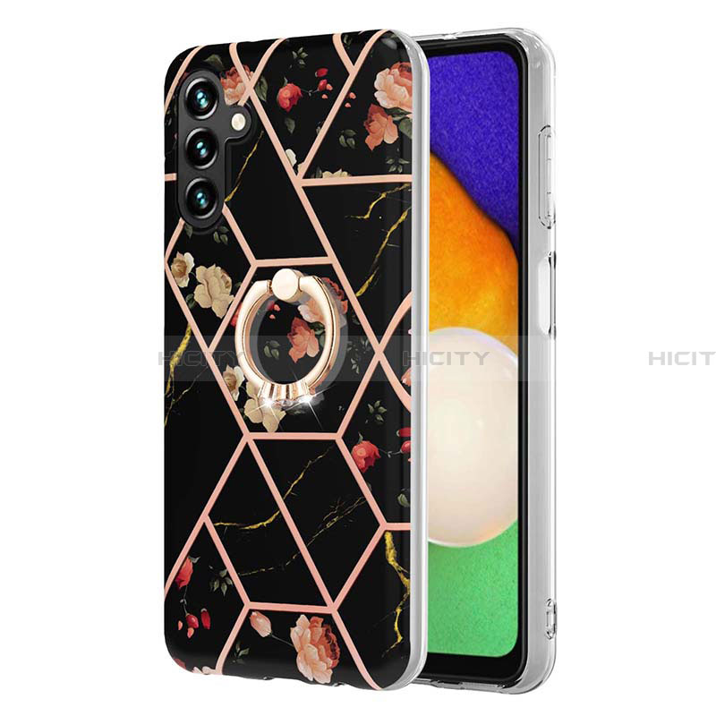 Coque Silicone Motif Fantaisie Souple Couleur Unie Etui Housse avec Support Bague Anneau Y02B pour Samsung Galaxy A13 5G Plus