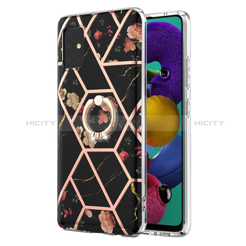 Coque Silicone Motif Fantaisie Souple Couleur Unie Etui Housse avec Support Bague Anneau Y02B pour Samsung Galaxy M40S Plus