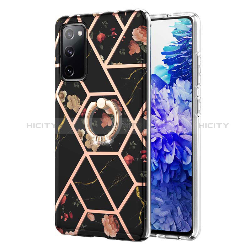 Coque Silicone Motif Fantaisie Souple Couleur Unie Etui Housse avec Support Bague Anneau Y02B pour Samsung Galaxy S20 FE 5G Plus