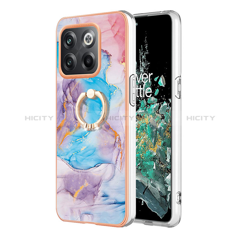 Coque Silicone Motif Fantaisie Souple Couleur Unie Etui Housse avec Support Bague Anneau Y03B pour OnePlus Ace Pro 5G Plus