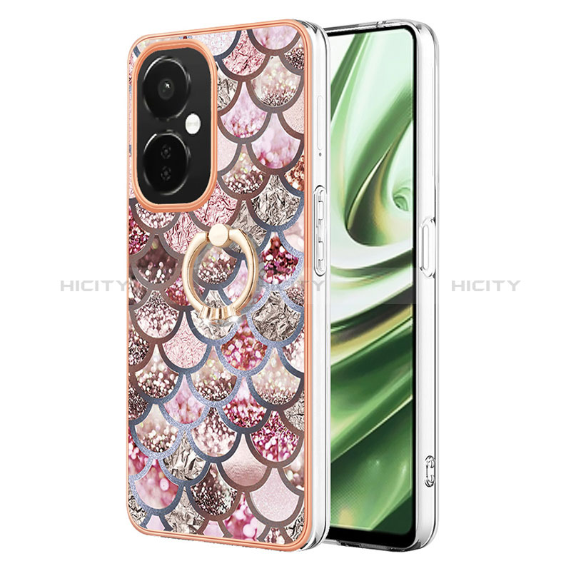 Coque Silicone Motif Fantaisie Souple Couleur Unie Etui Housse avec Support Bague Anneau Y03B pour OnePlus Nord N30 5G Plus