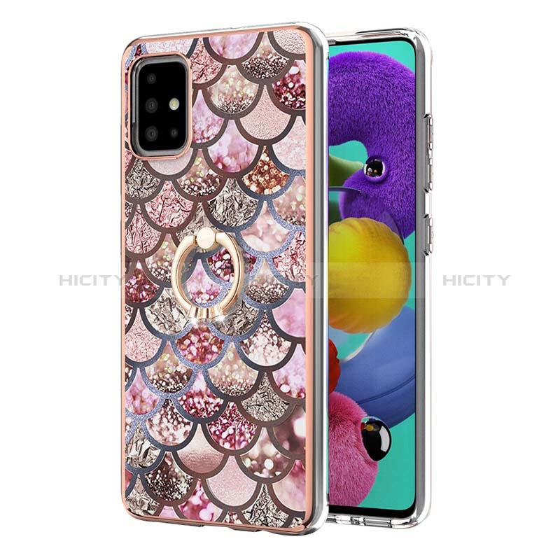 Coque Silicone Motif Fantaisie Souple Couleur Unie Etui Housse avec Support Bague Anneau Y03B pour Samsung Galaxy M40S Plus