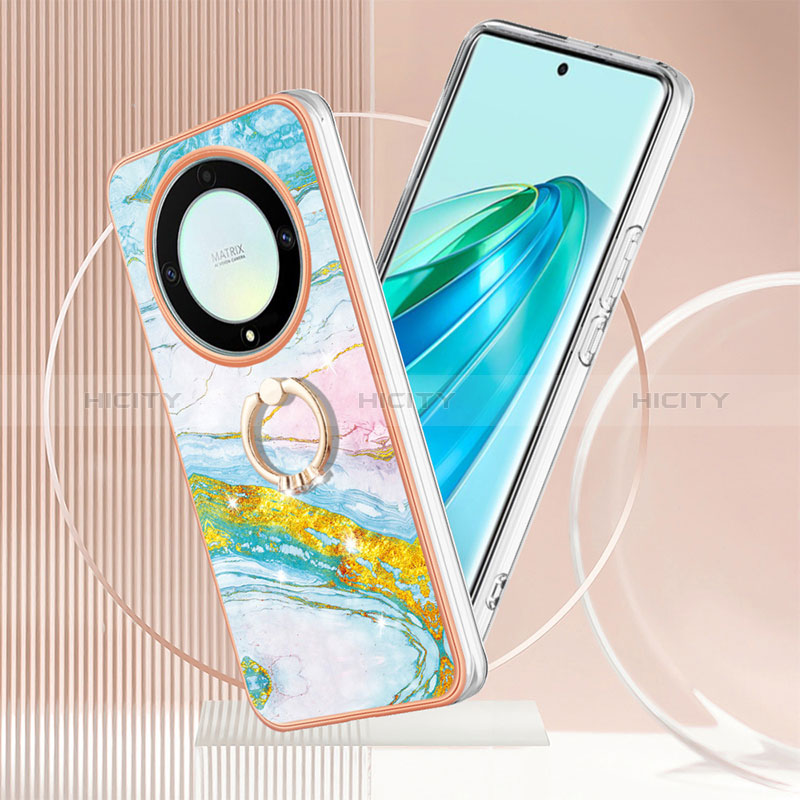 Coque Silicone Motif Fantaisie Souple Couleur Unie Etui Housse avec Support Bague Anneau Y05B pour Huawei Honor Magic5 Lite 5G Plus