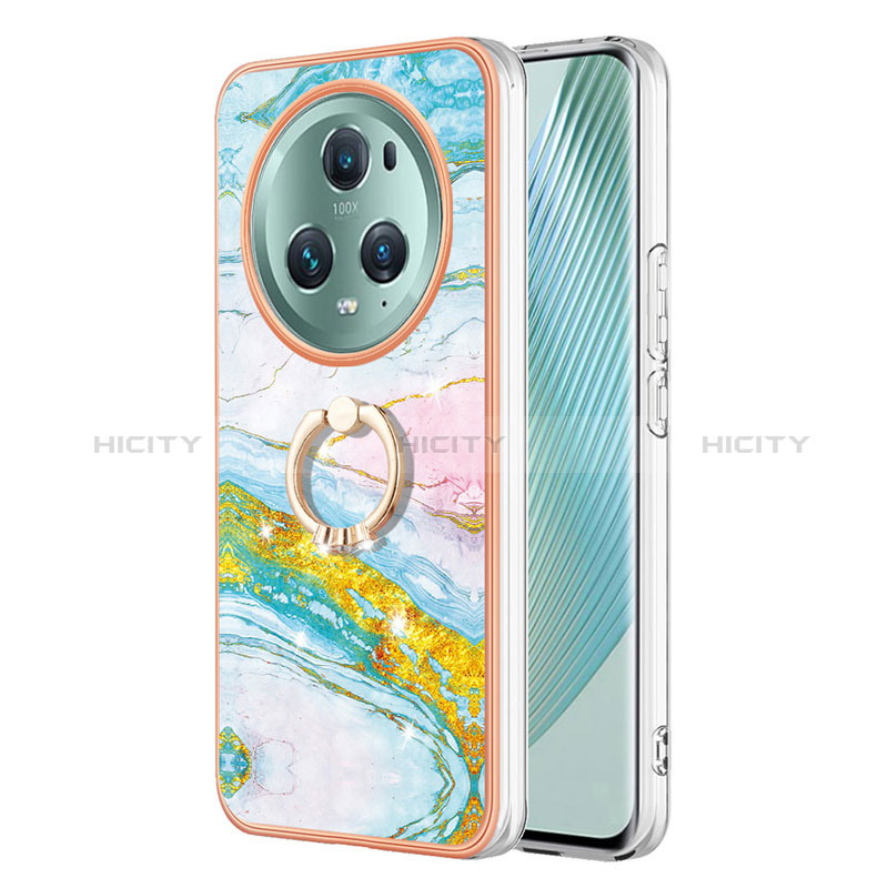 Coque Silicone Motif Fantaisie Souple Couleur Unie Etui Housse avec Support Bague Anneau Y05B pour Huawei Honor Magic5 Pro 5G Colorful Plus