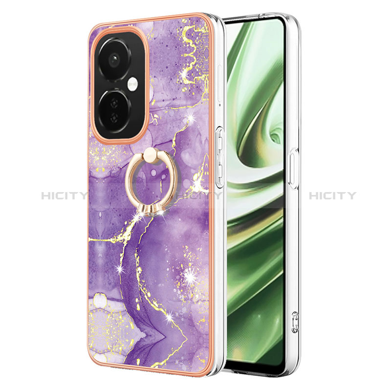 Coque Silicone Motif Fantaisie Souple Couleur Unie Etui Housse avec Support Bague Anneau Y05B pour OnePlus Nord CE 3 Lite 5G Plus