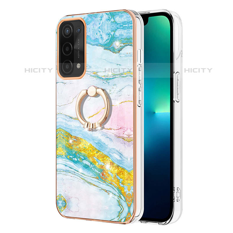 Coque Silicone Motif Fantaisie Souple Couleur Unie Etui Housse avec Support Bague Anneau Y05B pour OnePlus Nord N200 5G Plus