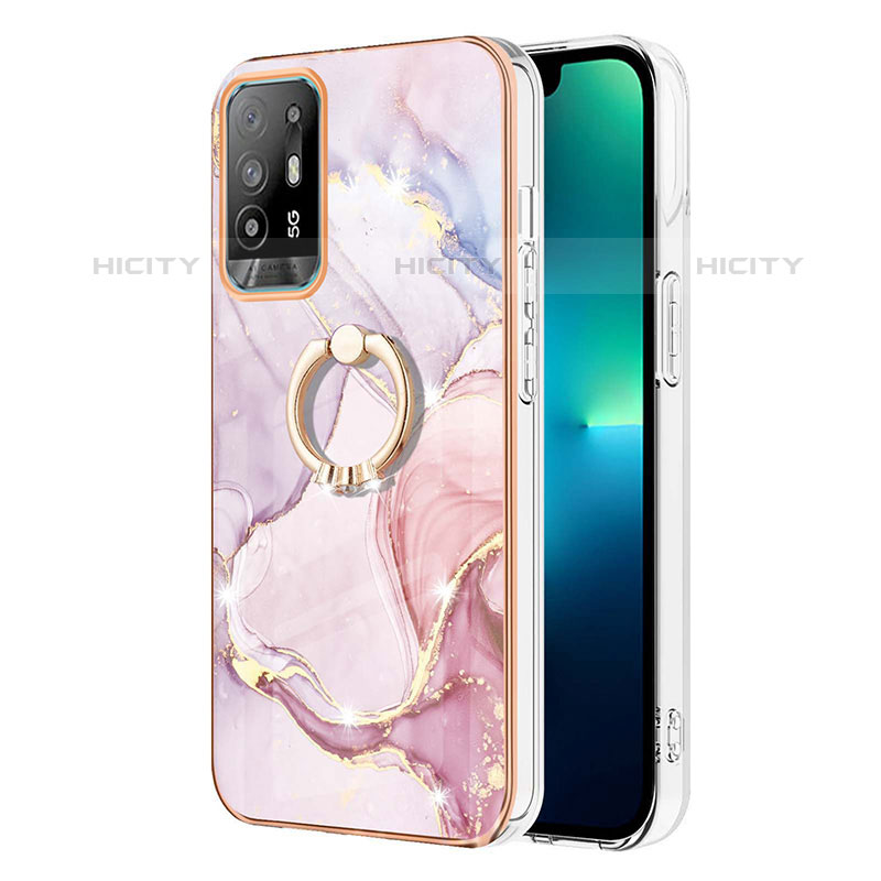 Coque Silicone Motif Fantaisie Souple Couleur Unie Etui Housse avec Support Bague Anneau Y05B pour Oppo A94 5G Plus