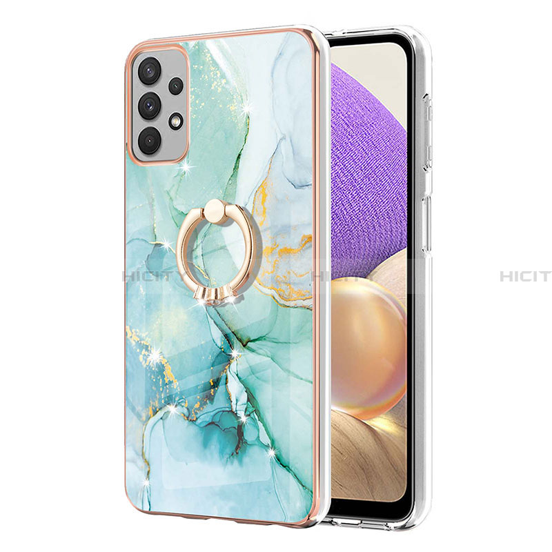 Coque Silicone Motif Fantaisie Souple Couleur Unie Etui Housse avec Support Bague Anneau Y05B pour Samsung Galaxy A23 4G Plus