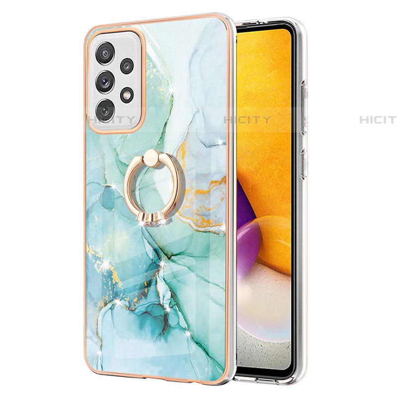 Coque Silicone Motif Fantaisie Souple Couleur Unie Etui Housse avec Support Bague Anneau Y05B pour Samsung Galaxy A72 4G Plus