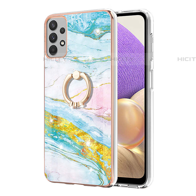 Coque Silicone Motif Fantaisie Souple Couleur Unie Etui Housse avec Support Bague Anneau Y05B pour Samsung Galaxy A73 5G Plus