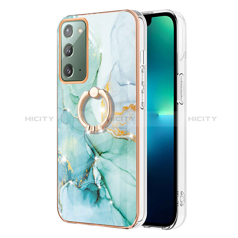 Coque Silicone Motif Fantaisie Souple Couleur Unie Etui Housse avec Support Bague Anneau Y05B pour Samsung Galaxy Note 20 5G Plus