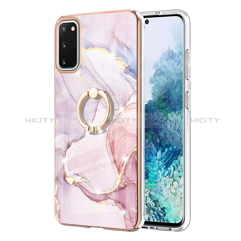 Coque Silicone Motif Fantaisie Souple Couleur Unie Etui Housse avec Support Bague Anneau Y05B pour Samsung Galaxy S20 5G Plus