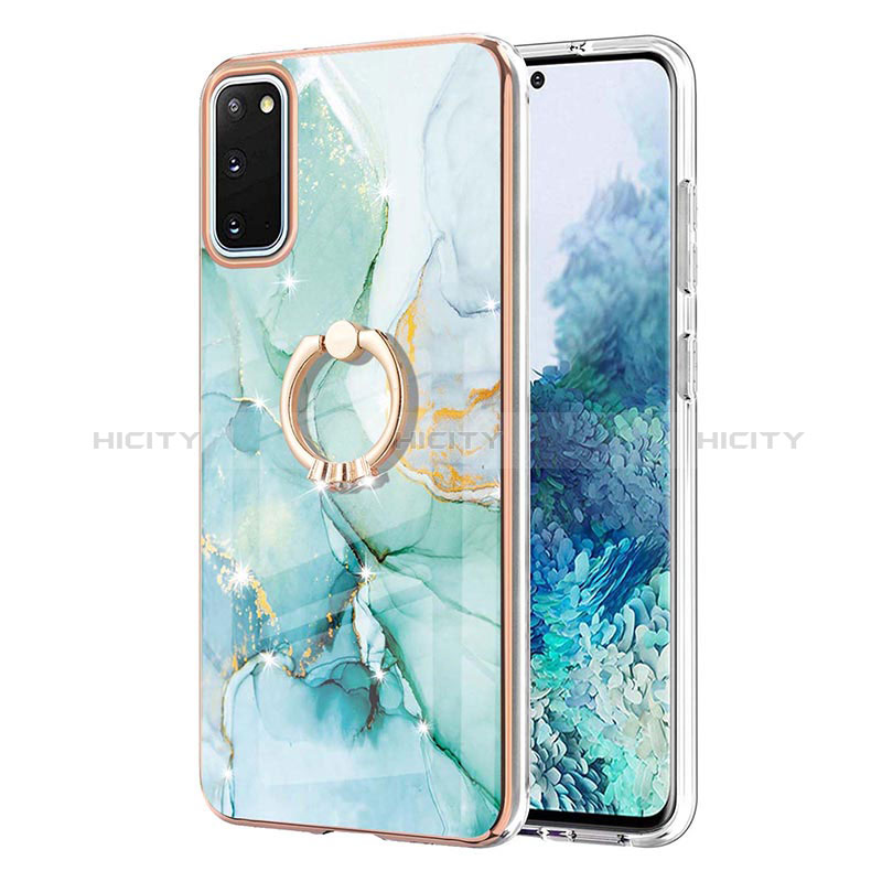 Coque Silicone Motif Fantaisie Souple Couleur Unie Etui Housse avec Support Bague Anneau Y05B pour Samsung Galaxy S20 5G Plus