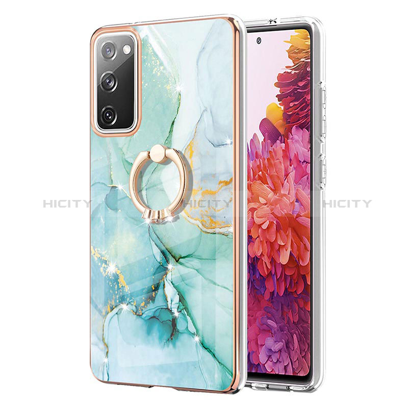 Coque Silicone Motif Fantaisie Souple Couleur Unie Etui Housse avec Support Bague Anneau Y05B pour Samsung Galaxy S20 FE (2022) 5G Plus