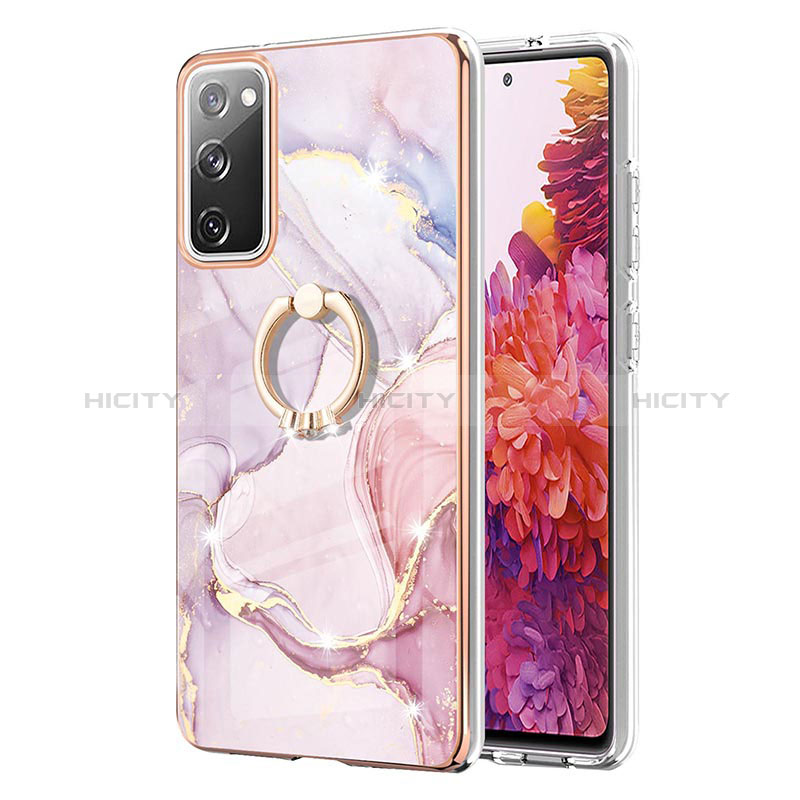 Coque Silicone Motif Fantaisie Souple Couleur Unie Etui Housse avec Support Bague Anneau Y05B pour Samsung Galaxy S20 FE 5G Plus