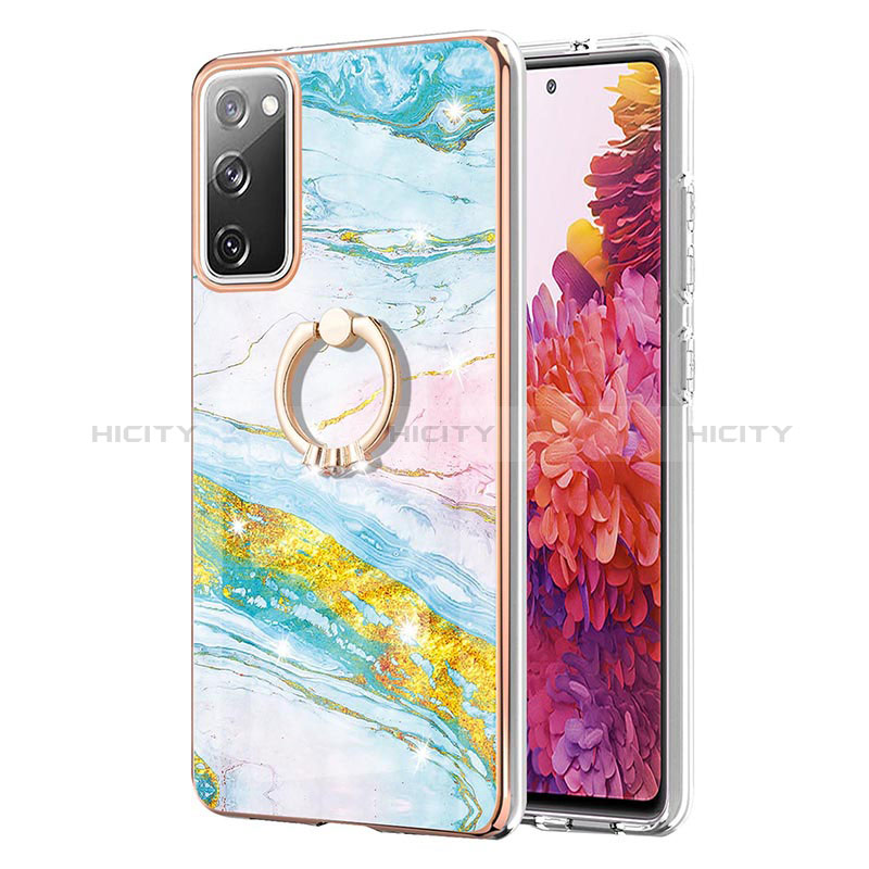 Coque Silicone Motif Fantaisie Souple Couleur Unie Etui Housse avec Support Bague Anneau Y05B pour Samsung Galaxy S20 Lite 5G Plus