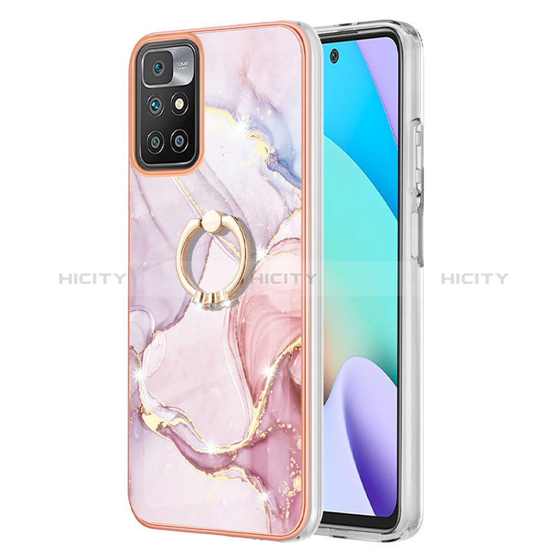 Coque Silicone Motif Fantaisie Souple Couleur Unie Etui Housse avec Support Bague Anneau Y05B pour Xiaomi Redmi 10 (2022) Plus