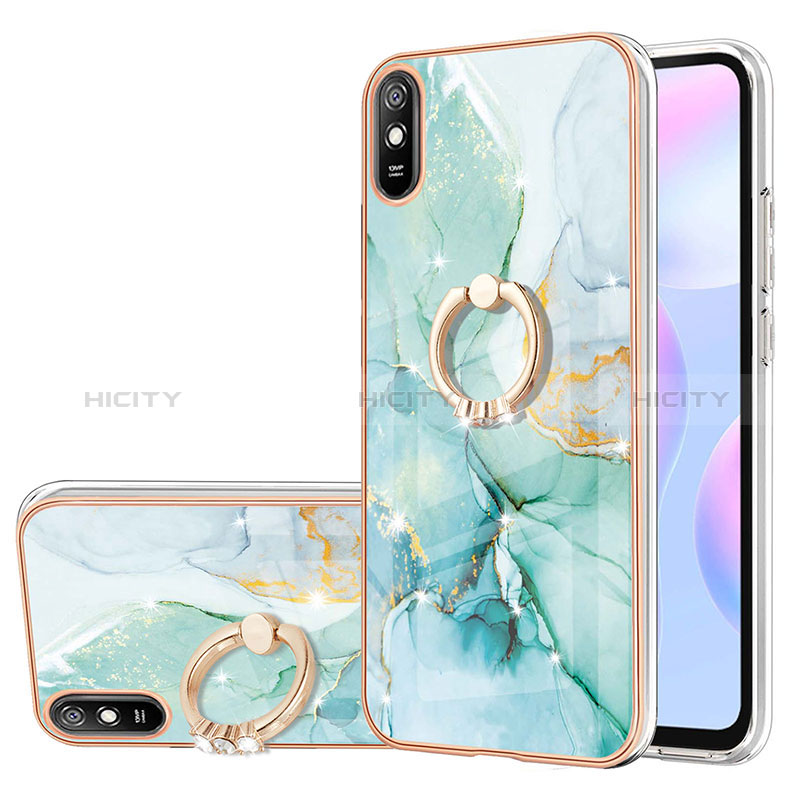 Coque Silicone Motif Fantaisie Souple Couleur Unie Etui Housse avec Support Bague Anneau Y05B pour Xiaomi Redmi 9AT Plus