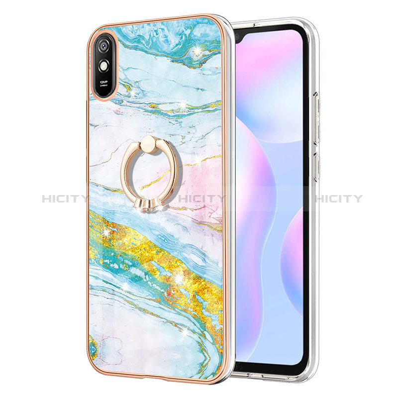 Coque Silicone Motif Fantaisie Souple Couleur Unie Etui Housse avec Support Bague Anneau Y05B pour Xiaomi Redmi 9AT Plus