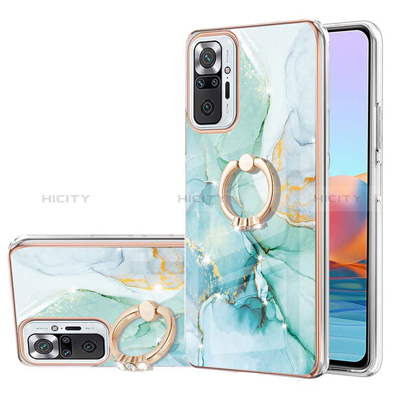 Coque Silicone Motif Fantaisie Souple Couleur Unie Etui Housse avec Support Bague Anneau Y05B pour Xiaomi Redmi Note 10 Pro Max Plus