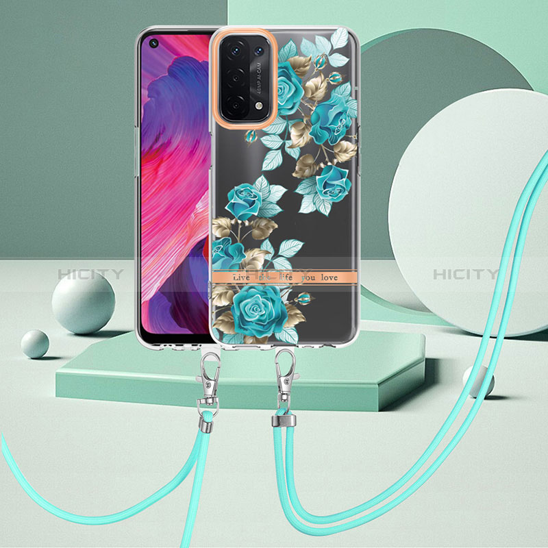 Coque Silicone Motif Fantaisie Souple Couleur Unie Etui Housse avec Support Bague Anneau Y06B pour Oppo A74 5G Plus