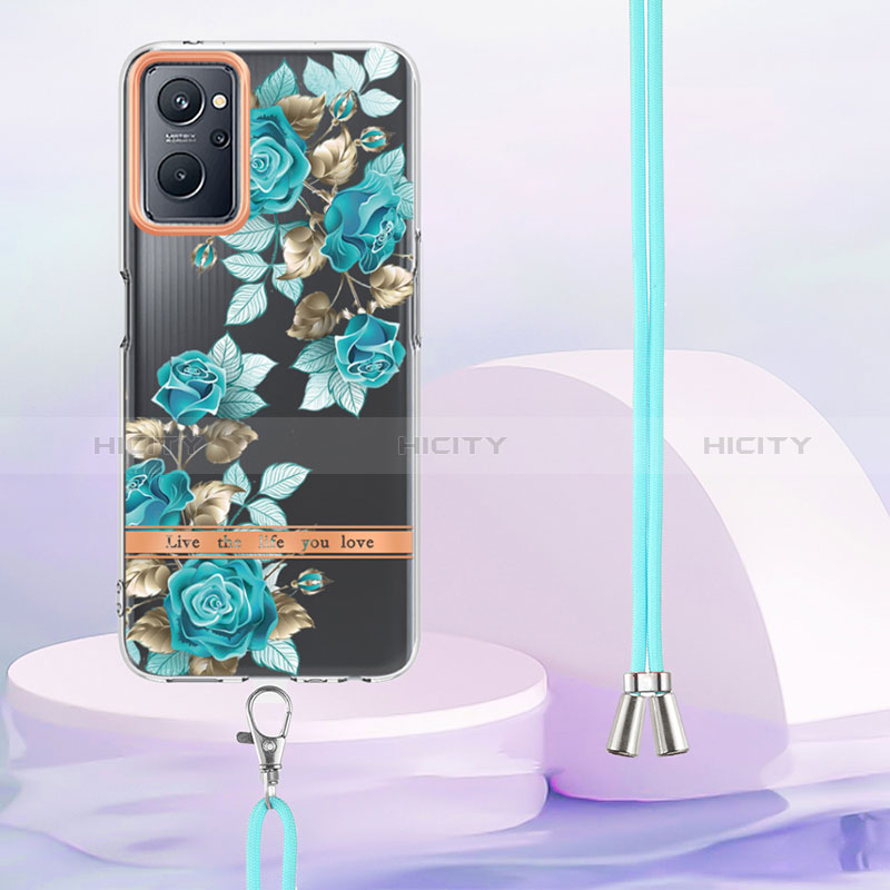 Coque Silicone Motif Fantaisie Souple Couleur Unie Etui Housse avec Support Bague Anneau Y06B pour Oppo A96 4G Plus