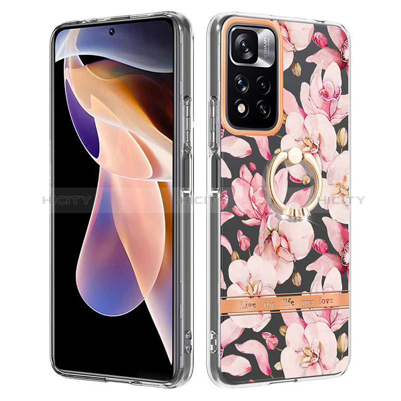 Coque Silicone Motif Fantaisie Souple Couleur Unie Etui Housse avec Support Bague Anneau Y06B pour Xiaomi Mi 11i 5G (2022) Plus