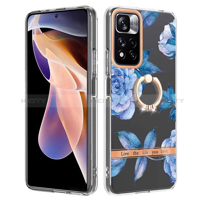 Coque Silicone Motif Fantaisie Souple Couleur Unie Etui Housse avec Support Bague Anneau Y06B pour Xiaomi Mi 11i 5G (2022) Plus