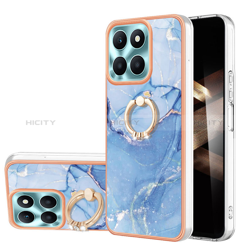 Coque Silicone Motif Fantaisie Souple Couleur Unie Etui Housse avec Support Bague Anneau YB1 pour Huawei Honor X8b Plus