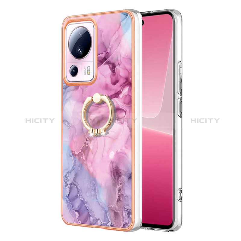 Coque Silicone Motif Fantaisie Souple Couleur Unie Etui Housse avec Support Bague Anneau YB1 pour Xiaomi Civi 2 5G Plus