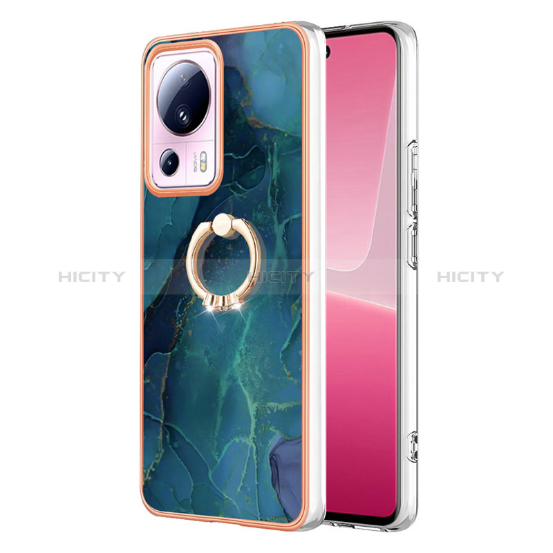 Coque Silicone Motif Fantaisie Souple Couleur Unie Etui Housse avec Support Bague Anneau YB1 pour Xiaomi Civi 2 5G Plus