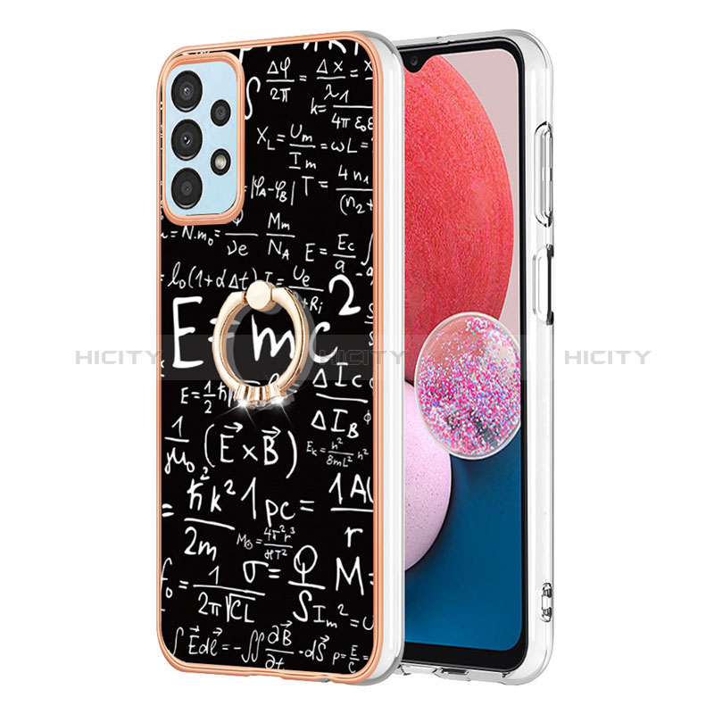 Coque Silicone Motif Fantaisie Souple Couleur Unie Etui Housse avec Support Bague Anneau YB2 pour Samsung Galaxy A13 4G Plus