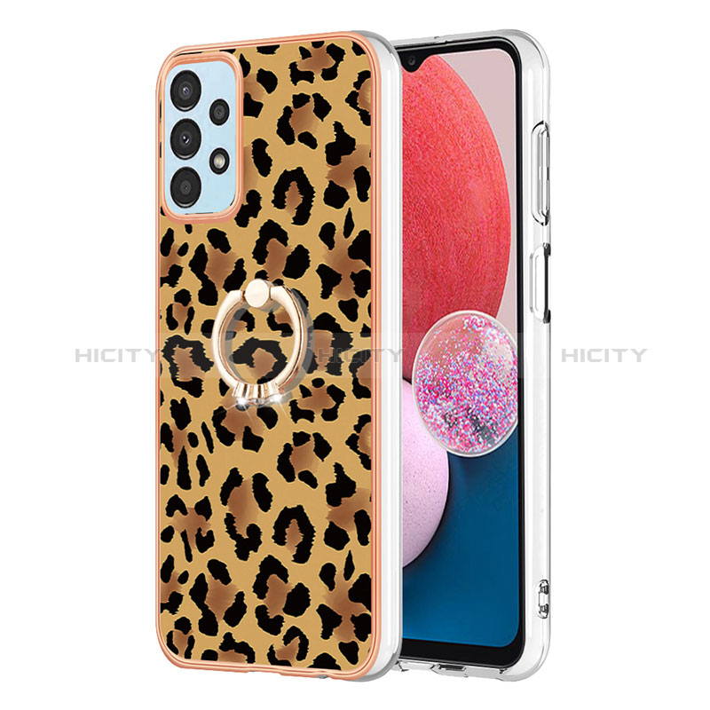 Coque Silicone Motif Fantaisie Souple Couleur Unie Etui Housse avec Support Bague Anneau YB2 pour Samsung Galaxy A23 4G Plus