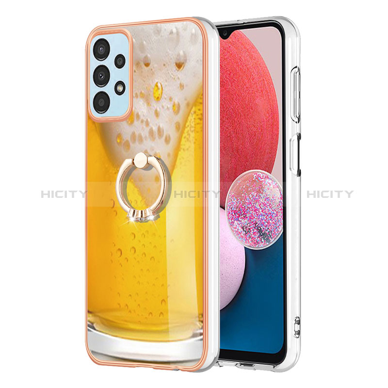 Coque Silicone Motif Fantaisie Souple Couleur Unie Etui Housse avec Support Bague Anneau YB2 pour Samsung Galaxy A53 5G Plus