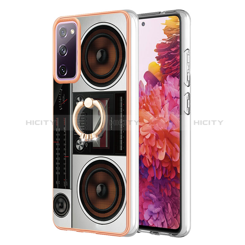 Coque Silicone Motif Fantaisie Souple Couleur Unie Etui Housse avec Support Bague Anneau YB2 pour Samsung Galaxy S20 FE 5G Colorful Plus