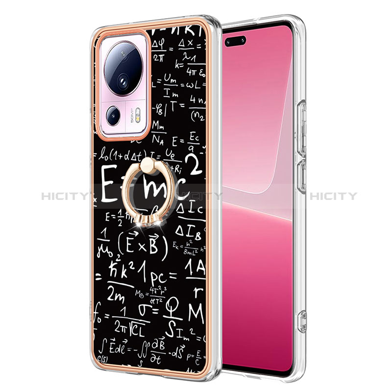 Coque Silicone Motif Fantaisie Souple Couleur Unie Etui Housse avec Support Bague Anneau YB2 pour Xiaomi Mi 12 Lite NE 5G Plus