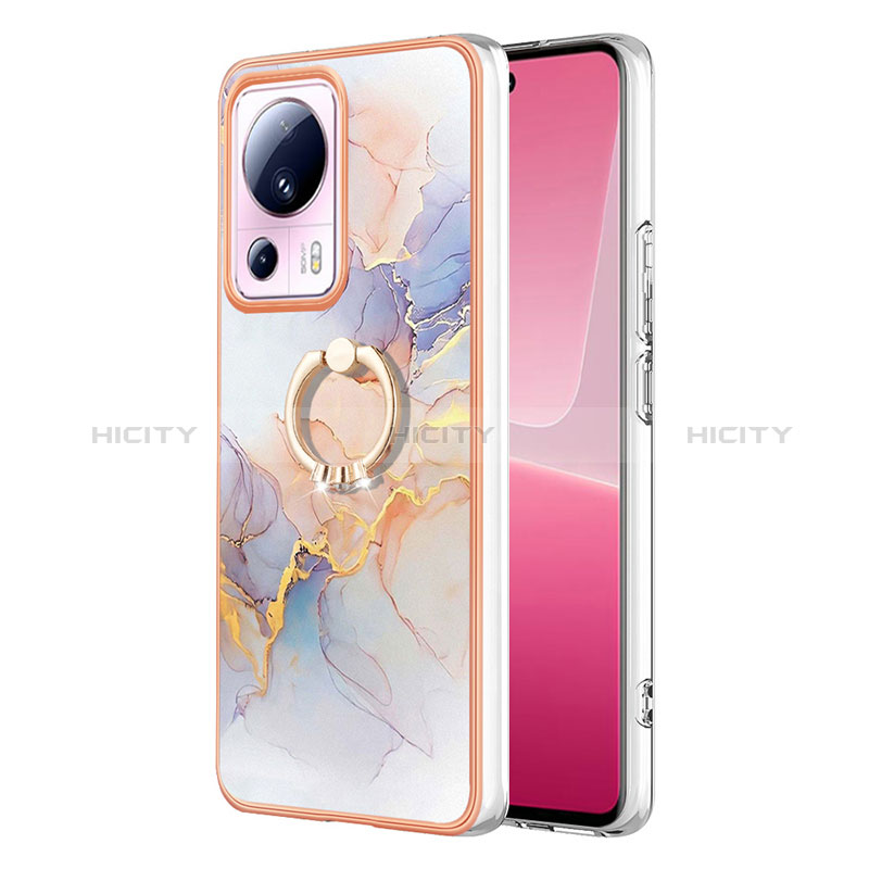 Coque Silicone Motif Fantaisie Souple Couleur Unie Etui Housse avec Support Bague Anneau YB3 pour Xiaomi Civi 2 5G Plus