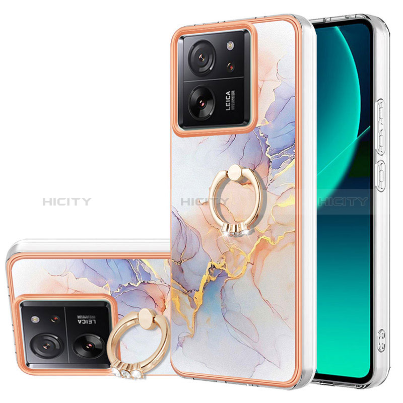 Coque Silicone Motif Fantaisie Souple Couleur Unie Etui Housse avec Support Bague Anneau YB3 pour Xiaomi Redmi K60 Ultra 5G Plus