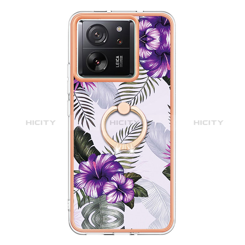 Coque Silicone Motif Fantaisie Souple Couleur Unie Etui Housse avec Support Bague Anneau YB3 pour Xiaomi Redmi K60 Ultra 5G Plus