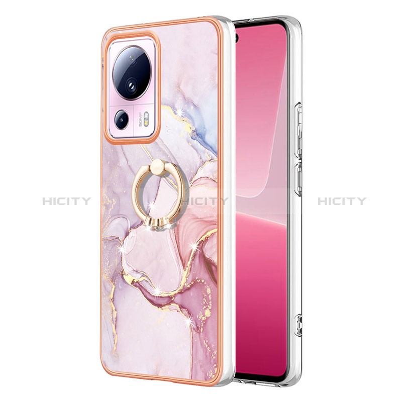 Coque Silicone Motif Fantaisie Souple Couleur Unie Etui Housse avec Support Bague Anneau YB5 pour Xiaomi Civi 2 5G Plus