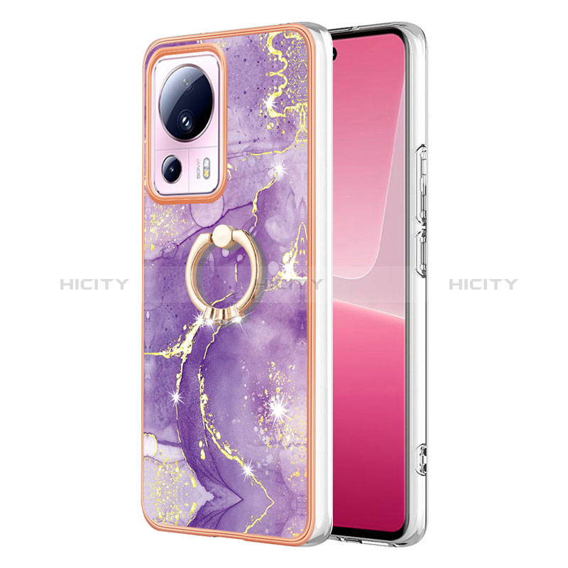 Coque Silicone Motif Fantaisie Souple Couleur Unie Etui Housse avec Support Bague Anneau YB5 pour Xiaomi Mi 12 Lite NE 5G Plus