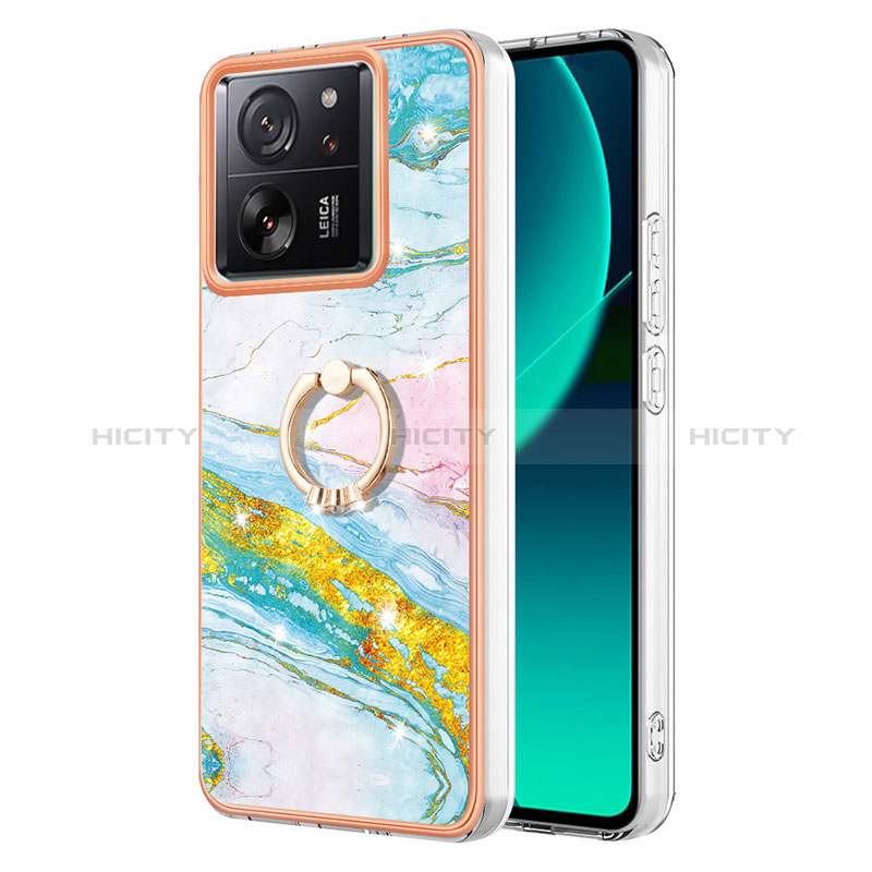 Coque Silicone Motif Fantaisie Souple Couleur Unie Etui Housse avec Support Bague Anneau YB5 pour Xiaomi Redmi K60 Ultra 5G Plus