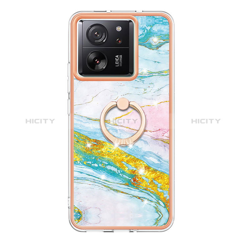 Coque Silicone Motif Fantaisie Souple Couleur Unie Etui Housse avec Support Bague Anneau YB5 pour Xiaomi Redmi K60 Ultra 5G Plus