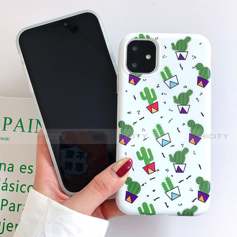 Coque Silicone Motif Fantaisie Souple Couleur Unie Etui Housse H02 pour Apple iPhone 11 Plus