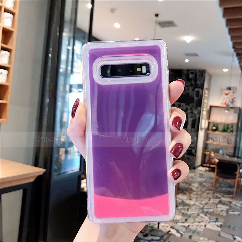 Coque Silicone Motif Fantaisie Souple Couleur Unie Etui Housse K02 pour Samsung Galaxy S10 5G Violet Plus