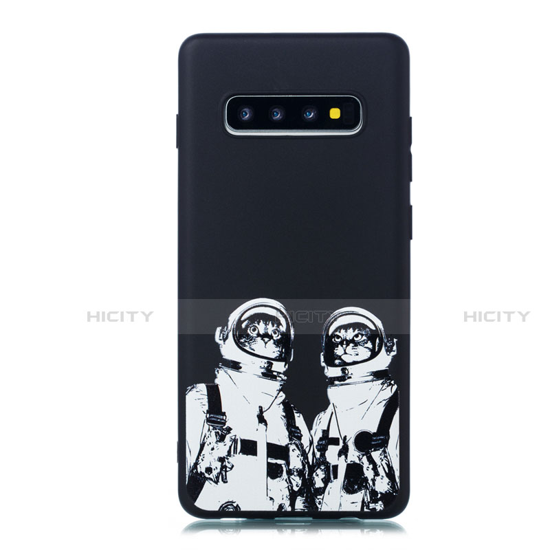 Coque Silicone Motif Fantaisie Souple Couleur Unie Etui Housse pour Samsung Galaxy S10 5G Blanc Plus