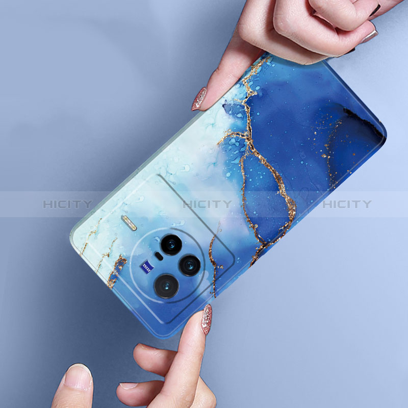 Coque Silicone Motif Fantaisie Souple Couleur Unie Etui Housse pour Vivo X80 5G Plus