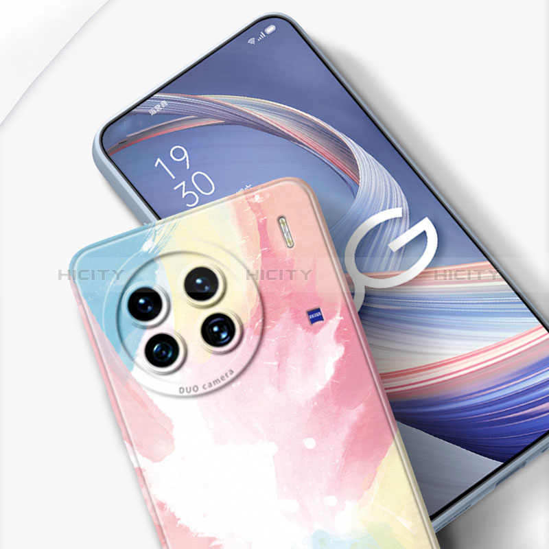 Coque Silicone Motif Fantaisie Souple Couleur Unie Etui Housse pour Vivo X90 Pro+ Plus 5G Plus