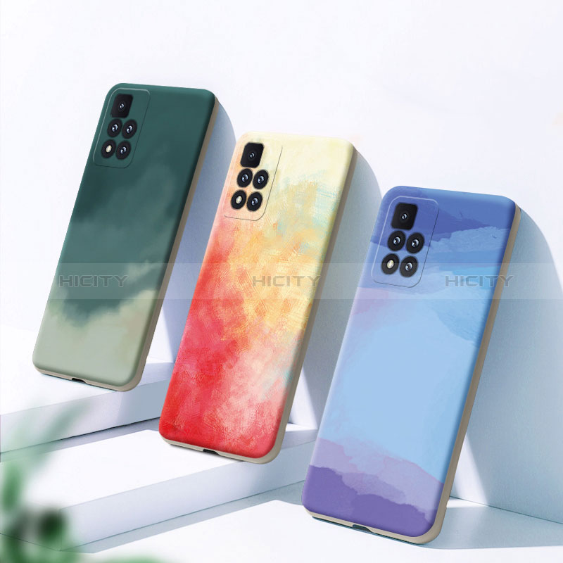 Coque Silicone Motif Fantaisie Souple Couleur Unie Etui Housse pour Xiaomi Poco X4 NFC Plus