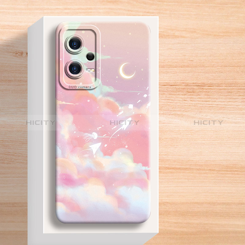 Coque Silicone Motif Fantaisie Souple Couleur Unie Etui Housse pour Xiaomi Redmi Note 12 Pro 5G Plus